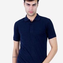 TEEMOODS Men Navy Blue Polo Collar T-shirt-image-25