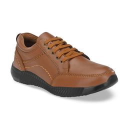 Eego Italy Men Tan Brown Genuine Leather Light Weight Sneakers-image-39