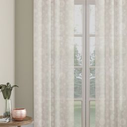 HOSTA HOMES Cream-Coloured Geometric Door Curtain-31