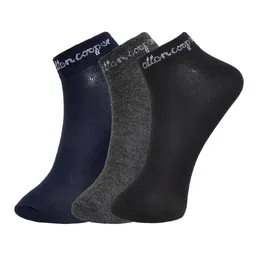 Allen Cooper Men Pack Of 3 Assorted Cotton Ankle-Length Socks-image-64