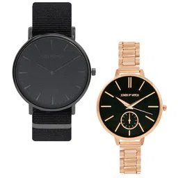 JOKER & WITCH Black & Rose Gold-Toned Barney & Valancy Couple Watch Set-JWCW183-image-41