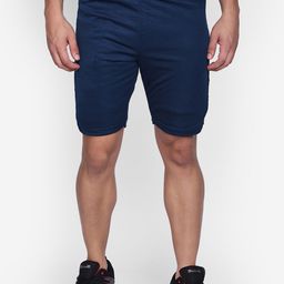beevee Men Navy Blue Solid Regular Fit Sports Shorts-image-20