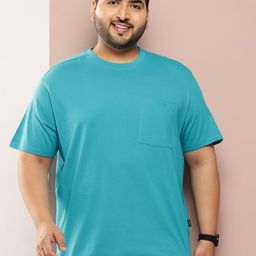 Sztori Plus Size Men Drop-Shoulder Sleeves Pure Cotton T-shirt-picture-8