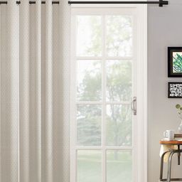 HOSTA HOMES Cream-Coloured Geometric Long Door Curtain-image-51