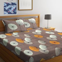 KLOTTHE Multi Floral 210 TC 2 King Bedsheet with 4 Pillow Covers-image-85