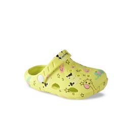 Yellow Bee Kids Lime Green & Pink Printed Clogs-3