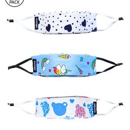 Ariana Unisex Pack Of 3 Printed 7-Ply 5 Layer SSMMS Filter Reusable Pure Cotton Cloth Masks-14
