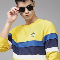 U.S. Polo Assn. Men Yellow Striped Sweatshirt-image-61