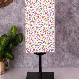 Devansh White & Red Printed Buffet Table Lamp-27