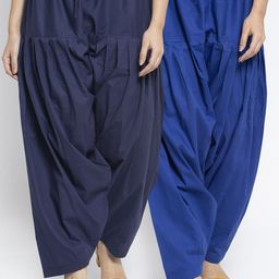 GRACIT Women Pack Of 2 Blue Solid Salwars-picture-52