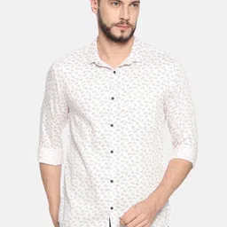 SHOWOFF Men Pink & Grey Slim Fit Printed Casual Shirt-image-96