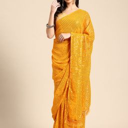 HERE&NOW Embellished Sequinned Ready to Wear Saree-image-58