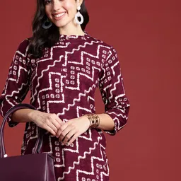 Anouk Bandhani Printed Kurta-11