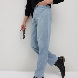 The Roadster Life Co. Men Mid-Rise Straight Fit Light Fade Stretchable Jeans-image-67