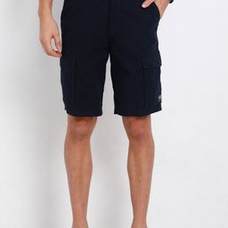 t-base Men Navy Blue Solid Regular Fit Cargo Shorts-image-36