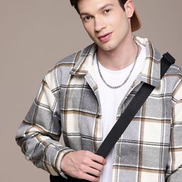 WROGN Checked Flannel Oversized Fit Tailored Jacket-picture-48