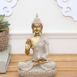 TAYHAA Grey Stone Dust Lord Buddha Showpiece-image-87