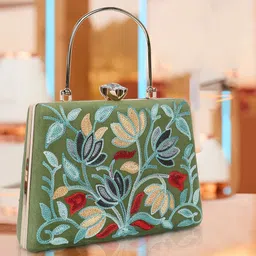 WOMEN MARKS Embroidered Box Clutch-picture-24