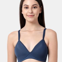 shyaway Navy Blue Solid Non-Wired Lightly Padded Everyday Bra ST019-DejavuBlue-32B-18