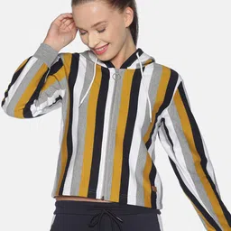 Campus Sutra Women Multicoloured Striped Sweatshirt-image-32