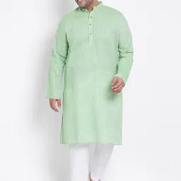 Hangup Men Green Chikankari Kurta-image-93