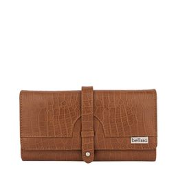 Bellissa Women Tan Animal Textured PU Two Fold Wallet-image-62