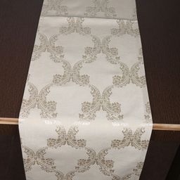 Home Gold-Toned & Beige Woven Design Table Runner-58