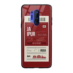 DailyObjects Maroon & White Jaipur City Tag OnePlus 8 Pro Glass Case-32