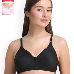 Leading Lady Pack of 3 Solid Everyday Bras LLCOOL-3-PK-BLK-GJ-image-63