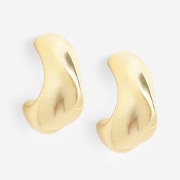 DressBerry Gold-Plated Contemporary Half Hoop Earrings-image-26