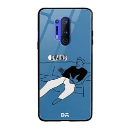 DailyObjects Blue & White Unwinder OnePlus 8 Pro Glass Case-33
