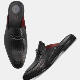 Bugatti Men Textured Leather Mules-image-67