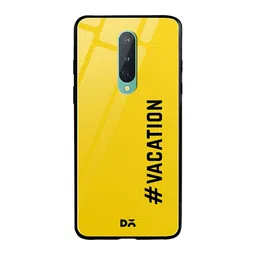 DailyObjects Yellow & Black Vacationing OnePlus 8 Glass Case-35