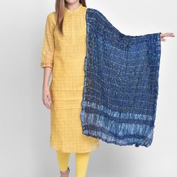 Dupatta Bazaar Blue Bandhini Gharchola Dupatta-picture-22