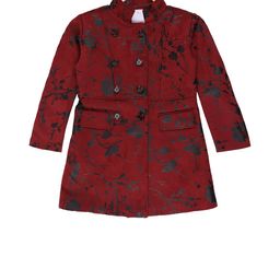 ELLE Girls Maroon & Black Printed Overcoat-picture-42