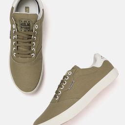 Woodland Men Khaki Solid Sneakers-image-92