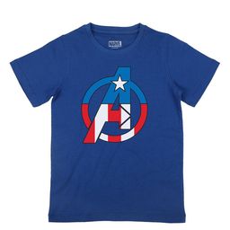 Marvel by Wear Your Mind Boys Blue & Red Avengers Printed Cotton T-shirt-image-81