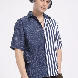 glitchez The Utility Edit Striped & Printed Relaxed Fit Shirt-image-65