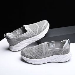LOUIS STITCH Men Dutch Grey Casual Slip-On Fly Knit Sneakers-image-124