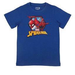 Marvel by Wear Your Mind Boys Royal Blue Spiderman Printed Cotton Pure Cotton T-shirt-image-75