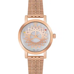 GIO COLLECTION Women Rose Gold-Toned Embellished Dial & Rose Gold Toned Stainless Steel Bracelet Style Watch-image-50
