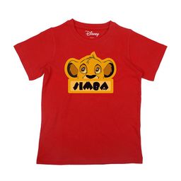 Disney by Wear Your Mind Boys Red Printed Applique T-shirt-image-45