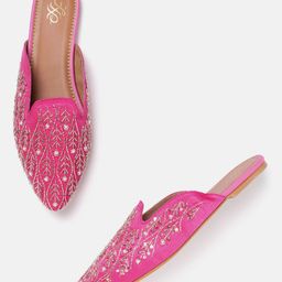 House of Pataudi Western Embellished Mules-22