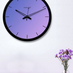 RANDOM Purple Round Solid 30.4 cm Analogue Wall Clock-13