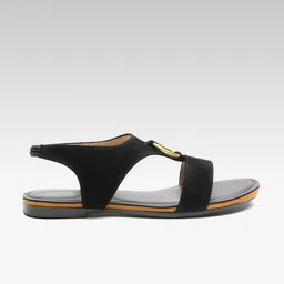 Street Style Store Women Black Solid Open Toe Flats-image-59