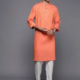 Fabindia Thread Work Pintuck Pure Cotton Comfort Fit Kurta-image-63