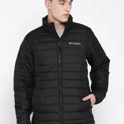 Columbia Men Black Solid Powder Lite Hiking Jacket-image-22