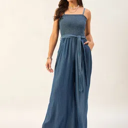 DRAPE AND DAZZLE Tencel with Lace Inserts Jumpsuit-picture-43