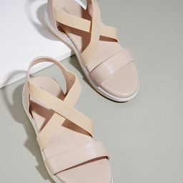 Mast & Harbour Cream-Coloured Wedge Sandals-26