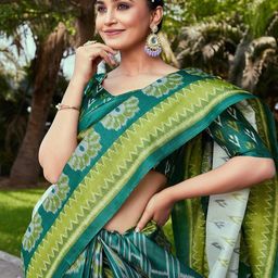 KALINI Women Ethnic Motifs Printed Ikat Saree-56